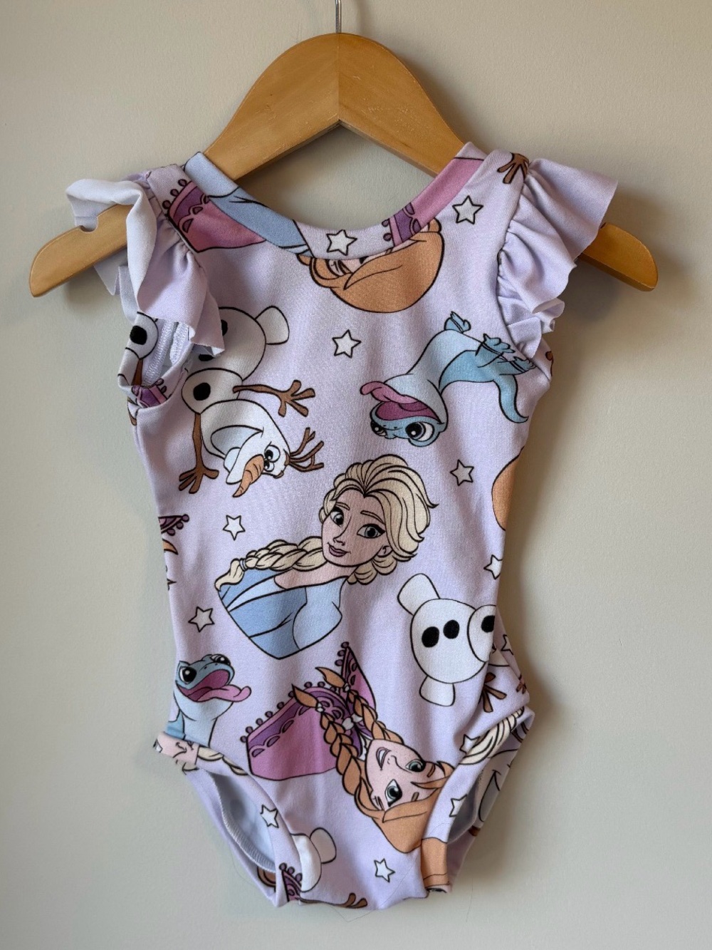 Where Wildflowers Grow Frozen One-Piece Bodysuit with Ruffle Sleeves Size 2